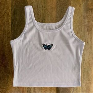 LAST TWO! mariposa | butterfly cropped tank